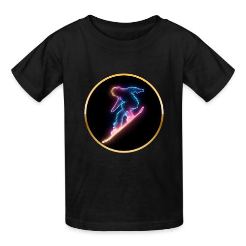 Snowboarding: Neon Snow Drift - Heavyweight Kid's T-Shirt
