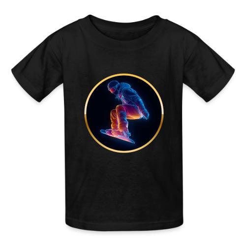 Snowboarding: Arctic Neon Leap - Heavyweight Kid's T-Shirt