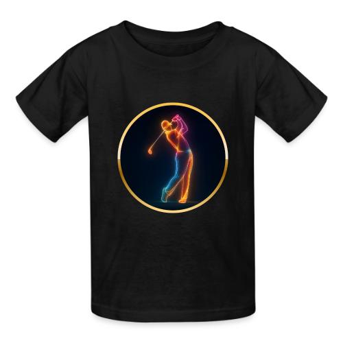 Neon Golf Motion - Heavyweight Kid's T-Shirt