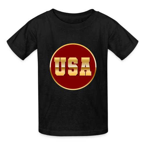 Golden USA Seal - Heavyweight Kid's T-Shirt