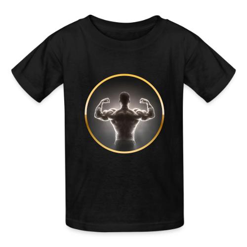 Bodybuilding: Neon Strength Frame - Heavyweight Kid's T-Shirt