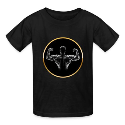 Bodybuilding: Golden Back Power - Heavyweight Kid's T-Shirt