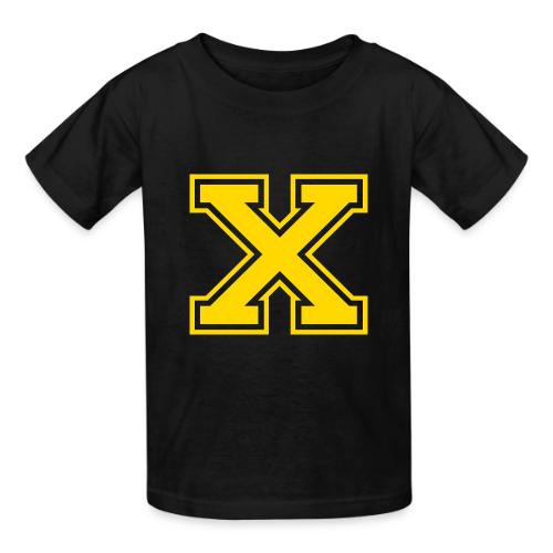 Letter X – Capital Athletic Alphabet Monogram - Heavyweight Kid's T-Shirt