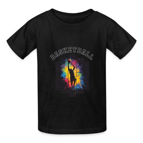 Basketball Slam Dunk Splash Design - Heavyweight Kid's T-Shirt