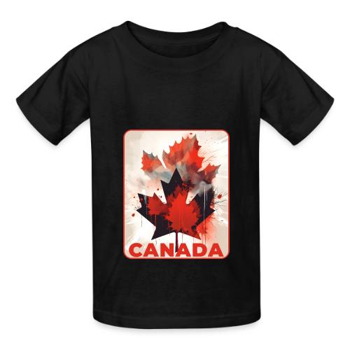 Canada Inked Leaf - Heavyweight Kid's T-Shirt