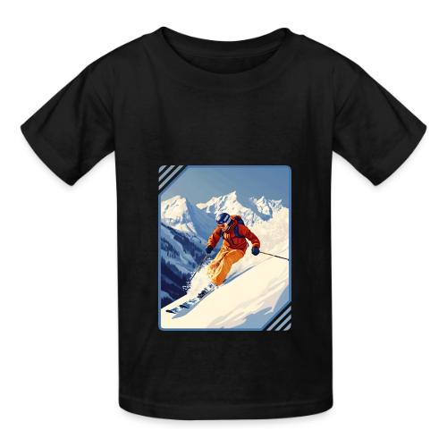 Mountain Skiing Vibes - Heavyweight Kid's T-Shirt