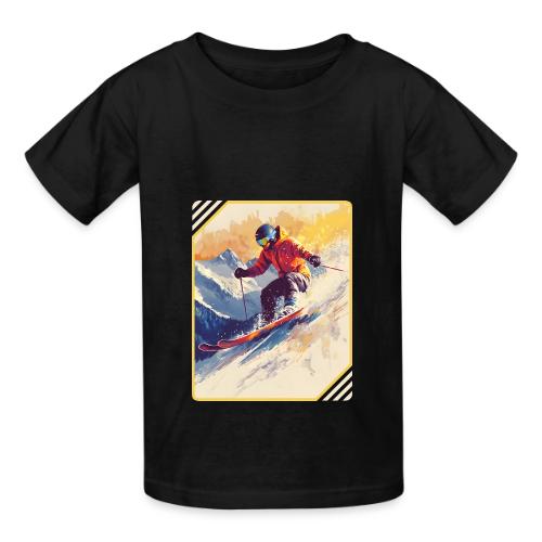 Skiing Through Snow Dreams - Heavyweight Kid's T-Shirt