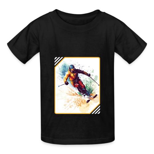 Winter Skiing Escape - Heavyweight Kid's T-Shirt