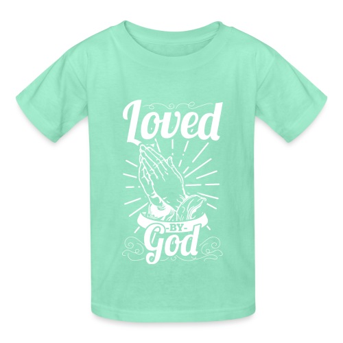 Loved By God - Alt. Design (White Letters) - Hanes Youth T-Shirt