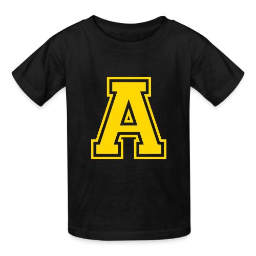 Letter A – Capital Athletic Alphabet Monogram - Heavyweight Kid's T-Shirt