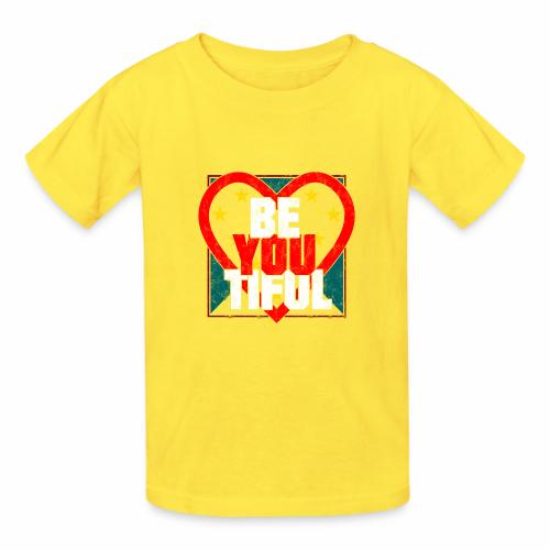 Beautiful BeYouTiful Heart Self Love Gift Ideas - Heavyweight Kid's T-Shirt