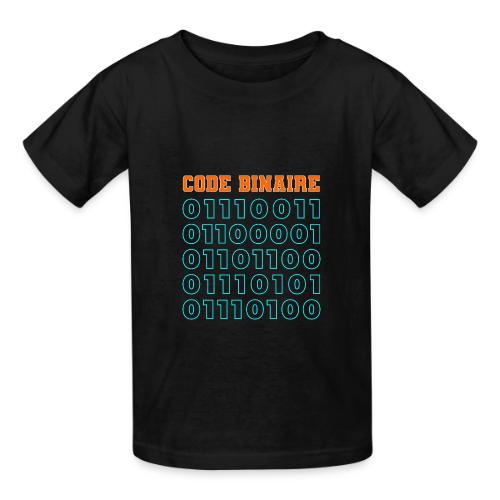 Hi in binary code - Heavyweight Kid's T-Shirt