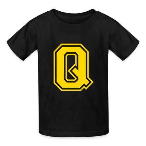 Letter Q – Capital Athletic Alphabet Monogram - Heavyweight Kid's T-Shirt