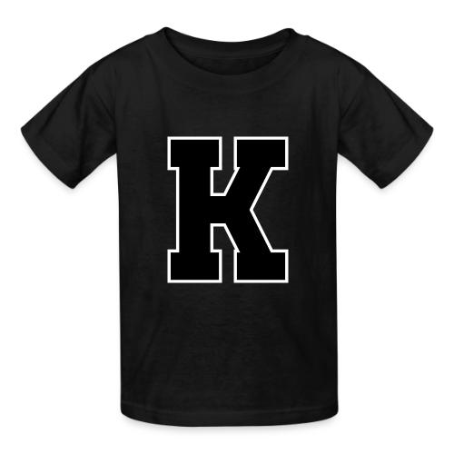 Varsity Letter K Collegiate Font Design - Heavyweight Kid's T-Shirt