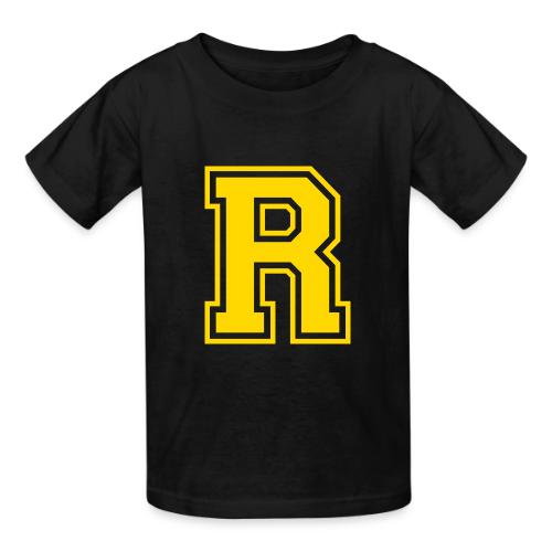 Letter R – Capital Athletic Alphabet Monogram - Heavyweight Kid's T-Shirt