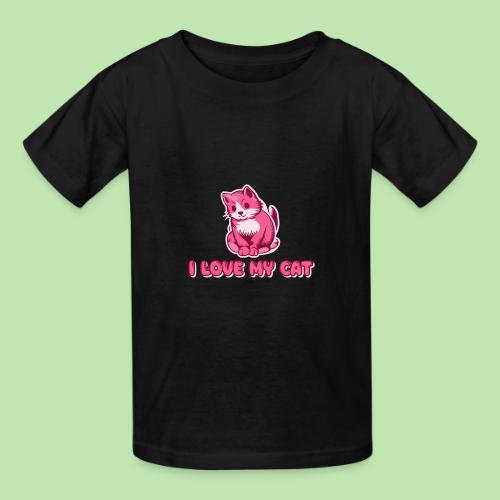 I love my cat - Heavyweight Kid's T-Shirt