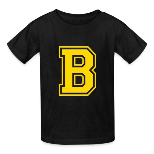 Letter B – Capital Athletic Alphabet Monogram - Heavyweight Kid's T-Shirt
