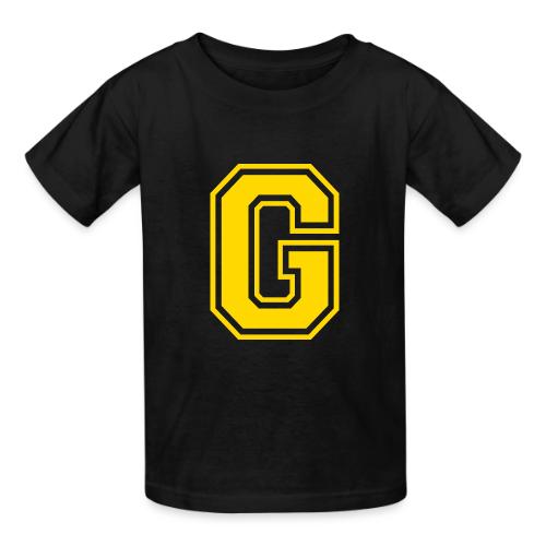 Letter G – Capital Athletic Alphabet Monogram - Heavyweight Kid's T-Shirt