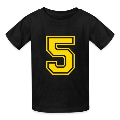 Number 5 in a classic athletic collegiate font - Heavyweight Kid's T-Shirt