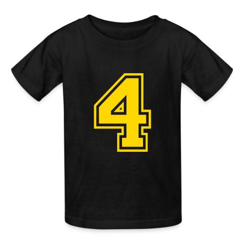 Number 4 in a classic athletic collegiate font - Heavyweight Kid's T-Shirt
