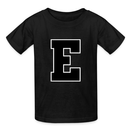 Varsity Letter E Collegiate Font Graphic - Heavyweight Kid's T-Shirt