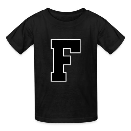 Varsity Letter F Athletic Monogram - Heavyweight Kid's T-Shirt