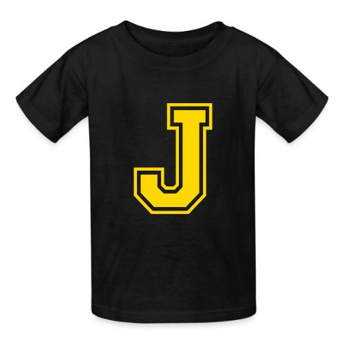 Letter J – Capital Athletic Alphabet Monogram - Heavyweight Kid's T-Shirt
