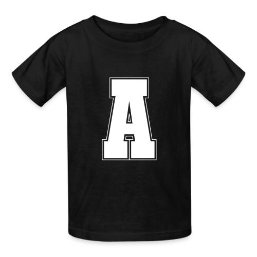 White Letter A – Varsity Alphabet Monogram - Heavyweight Kid's T-Shirt