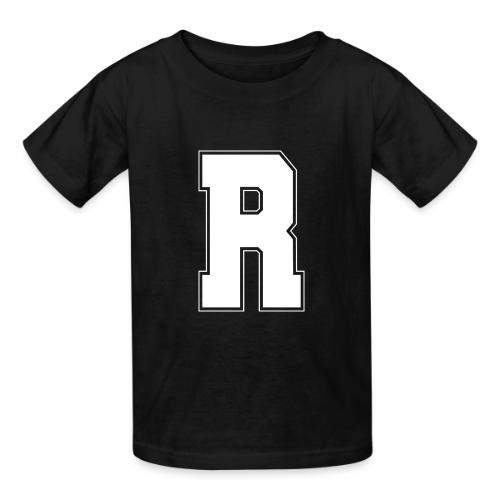 White Letter R – Varsity Alphabet Monogram - Heavyweight Kid's T-Shirt