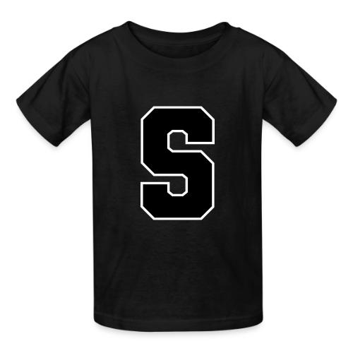 Varsity Letter S Collegiate Alphabet Art - Heavyweight Kid's T-Shirt
