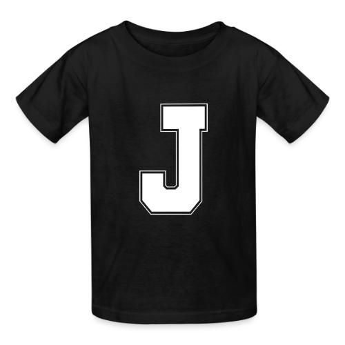 White Letter J – Varsity Alphabet Monogram - Heavyweight Kid's T-Shirt