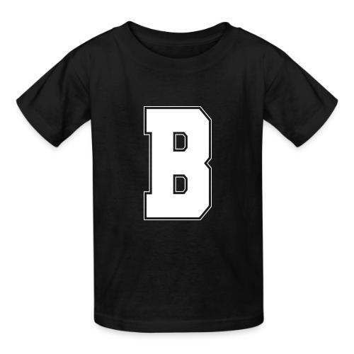 White Letter B – Varsity Alphabet Monogram - Heavyweight Kid's T-Shirt