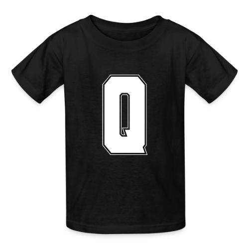 White Letter Q – Varsity Alphabet Monogram - Heavyweight Kid's T-Shirt