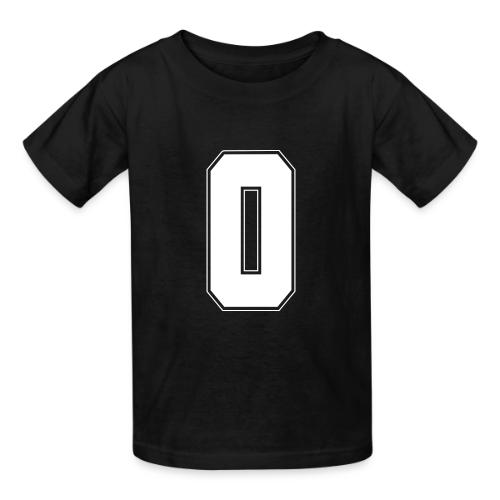 White Number 0 – Varsity Font - Heavyweight Kid's T-Shirt