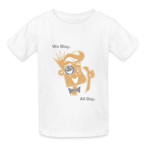 We Slay All Day Shiny Shirt Metallic Silver & Gold - Heavyweight Kid's T-Shirt