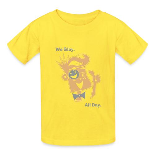 We Slay All Day Shiny Shirt Metallic Silver & Gold - Heavyweight Kid's T-Shirt