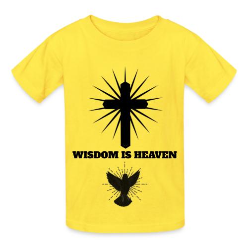 Wisdom Is Heaven - Heavyweight Kid's T-Shirt