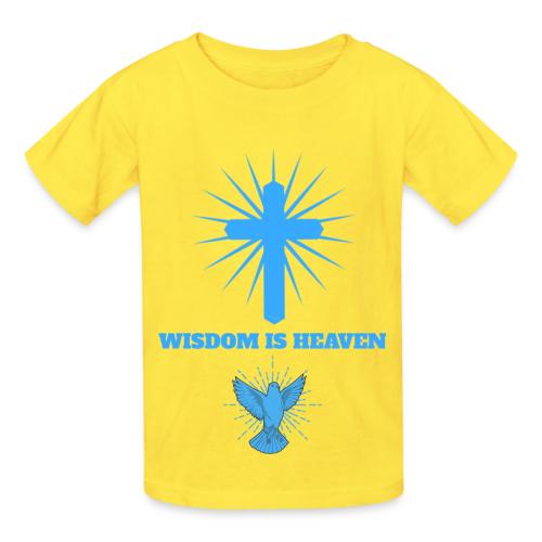 Wisdom Is Heaven - Heavyweight Kid's T-Shirt