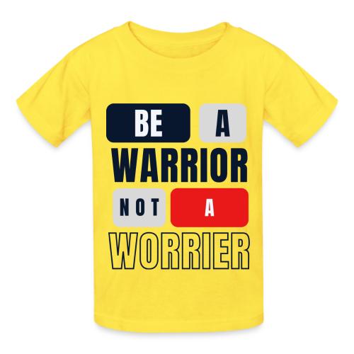 Be A Warrior Not A Worrier - Heavyweight Kid's T-Shirt