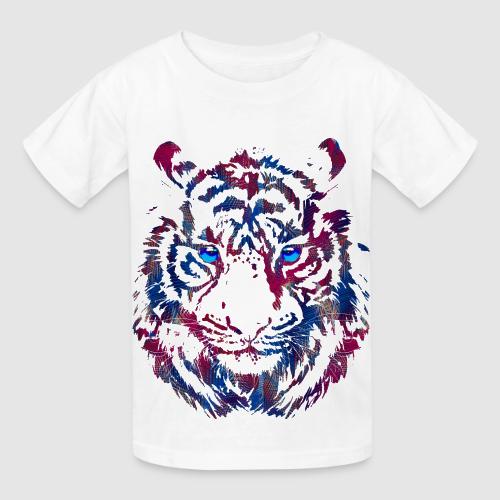 Tiger Head - Roaring Tiger - Tiger Face - Heavyweight Kid's T-Shirt