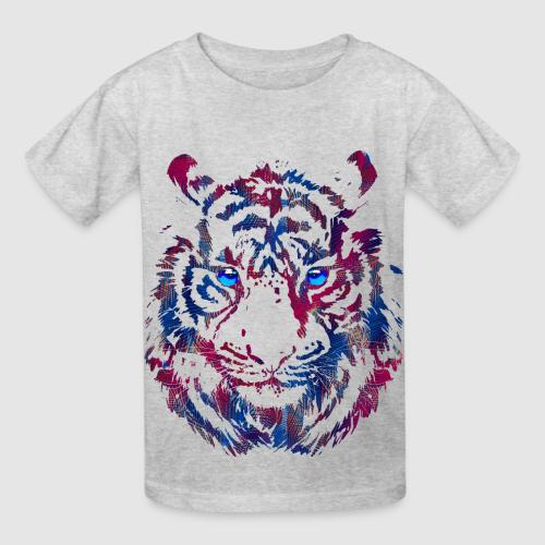 Tiger Head - Roaring Tiger - Tiger Face - Heavyweight Kid's T-Shirt