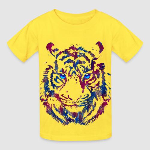 Tiger Head - Roaring Tiger - Tiger Face - Heavyweight Kid's T-Shirt