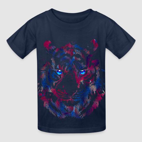 Tiger Head - Roaring Tiger - Tiger Face - Heavyweight Kid's T-Shirt