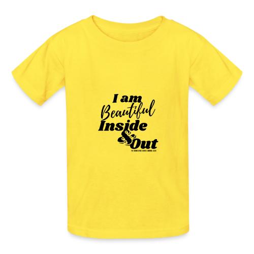 I am Beautiful - Inside and Out | Black Type - Heavyweight Kid's T-Shirt
