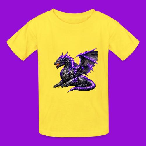 Neon Dragon at Rest - Heavyweight Kid's T-Shirt