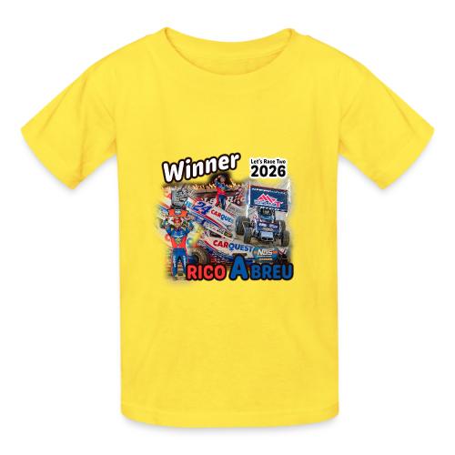 Rico Abreu #LetsRaceTwo Winner - Heavyweight Kid's T-Shirt