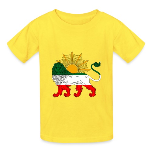 Lion and Sun Flag 2 - Hanes Youth T-Shirt