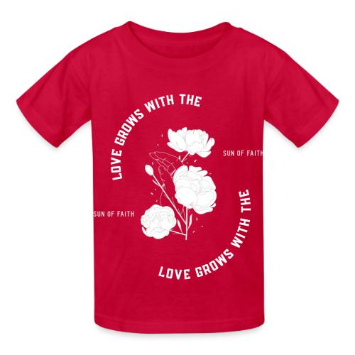 Love Grows With The Sun Of Faith - Heavyweight Kid's T-Shirt