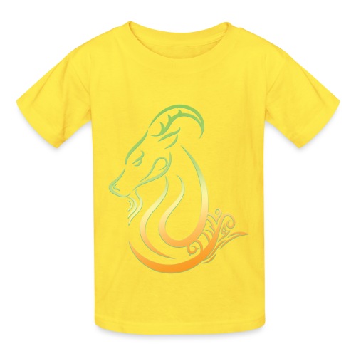 Capricorn Zodiac Sea Goat Astrology Logo - Hanes Youth T-Shirt