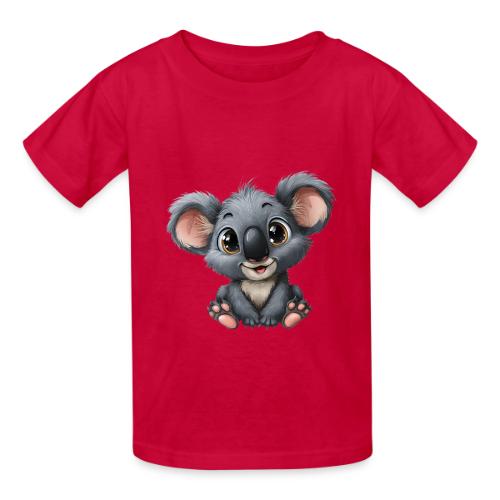 Joyful Cartoon Baby Koala with Big Eyes - Heavyweight Kid's T-Shirt